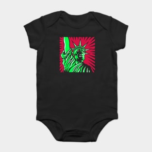 Martian neon colors red/green Baby Bodysuit